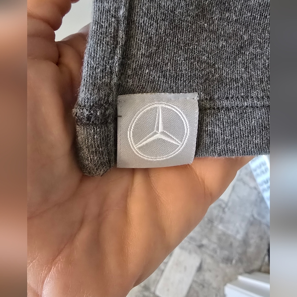 Mercedes Benz Women's Gray Open Front Cardigan Soft Roll Neck - Size M - Picture 3 of 4
